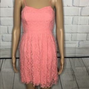 Frenchi Pink Lace Dress